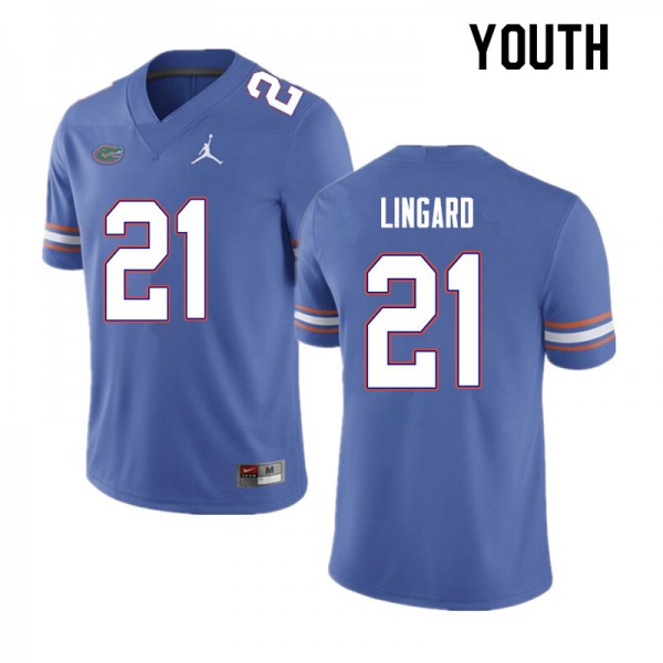 Youth #21 Lorenzo Lingard Florida Gators College Football Jerseys Blue